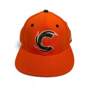 Canes Fitted Hat Size 7-1/8 Orange Style‎ #GP300 The Game Pro Baseball Cap